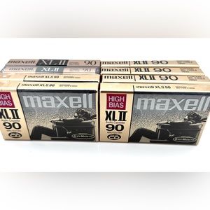 8 pack Maxell XL-II 90-minute Blank Audio Cassette High Bias Sealed